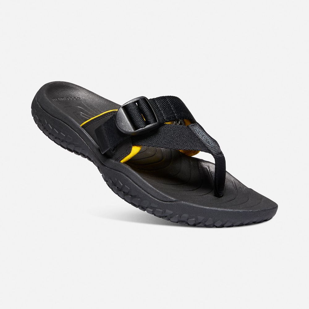 Sandale Keen Romania Barbati Negrii Solr Toe Post Sandal 7123-ABGRU